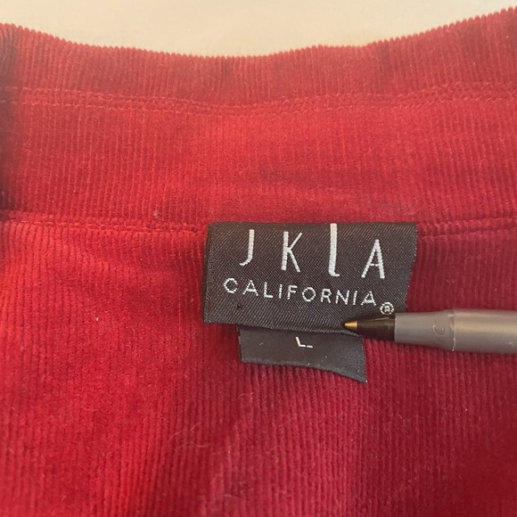 JKLA Red Corduroy Blazer Women's Large Retro Button Front Jacket - Picture 4 of 10